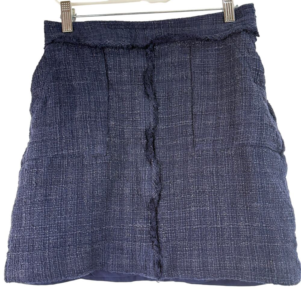 Banana Republic Navy Blue Tweed Skirt Size 0